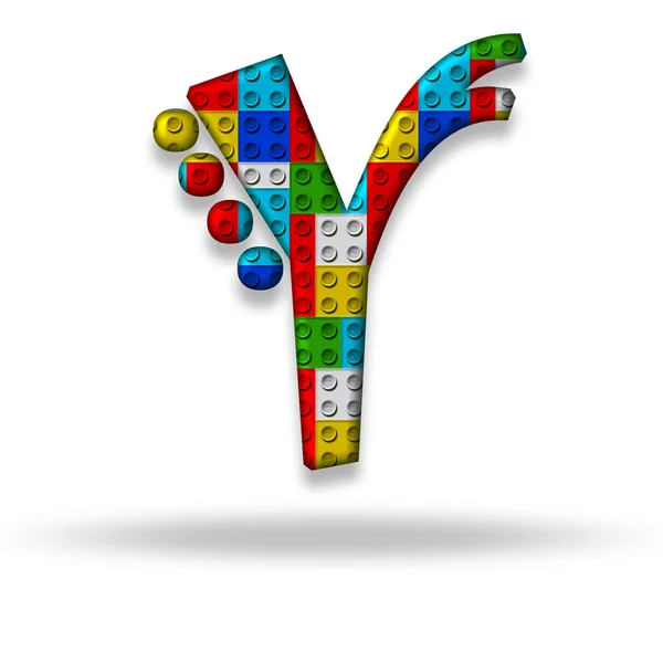 Letter Y block designer — Stock Photo, Image