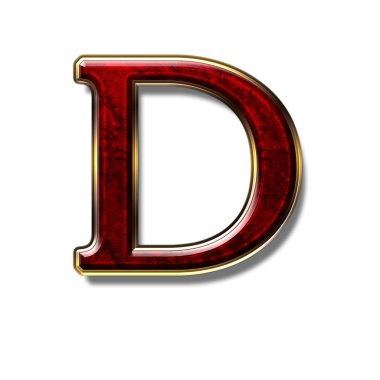 Mektup D - kıymetli taş kırmızıdır