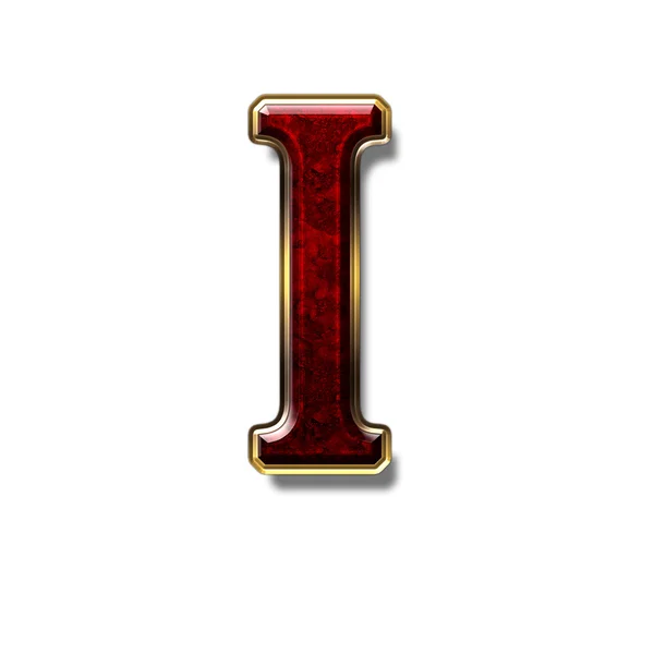 字母 I-是红色的宝石 — 图库照片