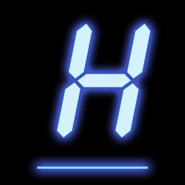 Harfi H mavi renkli led