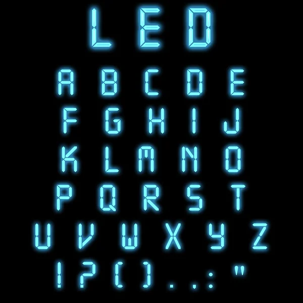 Led alfabeto azul — Fotografia de Stock