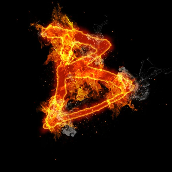 Fire letter B — Stock Photo, Image