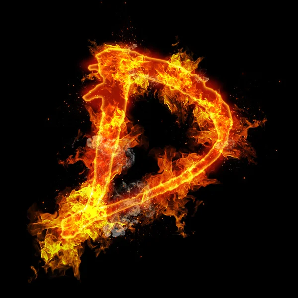 Letters in fire - Letter B — Stock Photo © tsalko #45321943