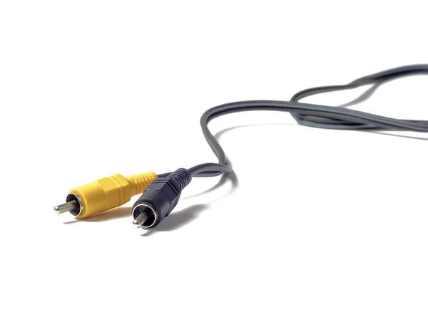 Audio - video analogový kabel — Stock fotografie