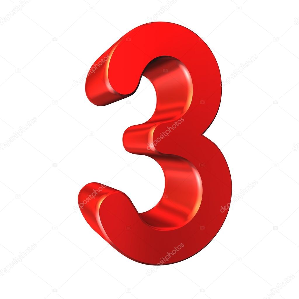 red number collection - three on white background