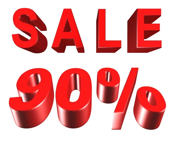 Sale - price reduction of 90 percent — Stock Photo, Image