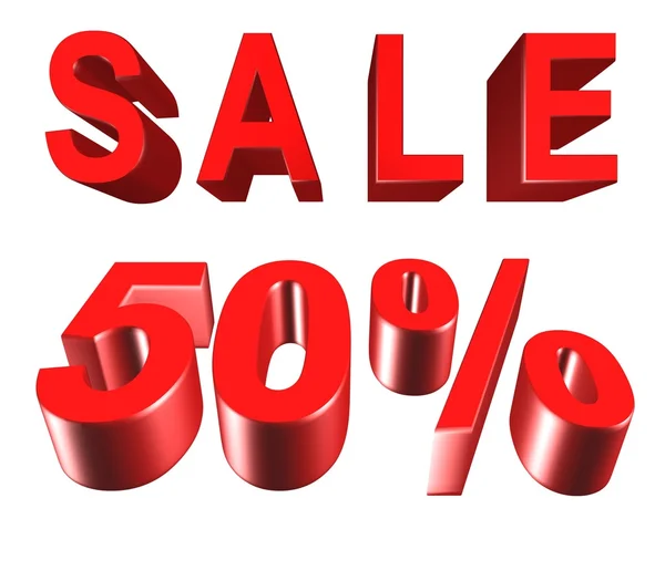Sale - price reduction of 50 percent — Stock Photo, Image