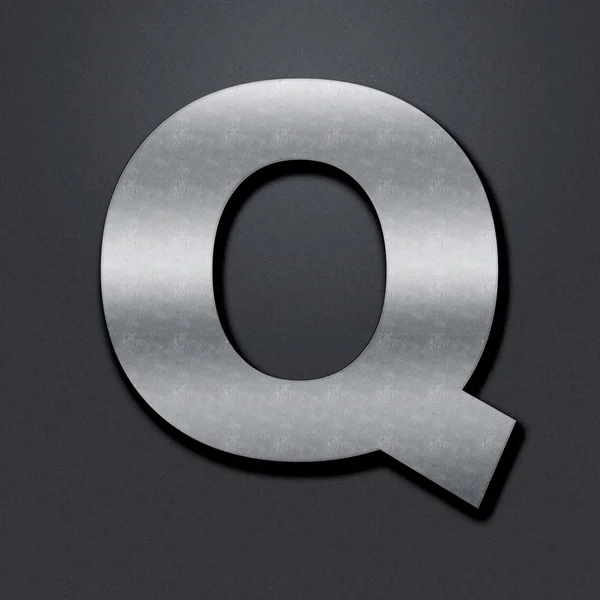 Letter shabby metal chromium - Q — Stockfoto