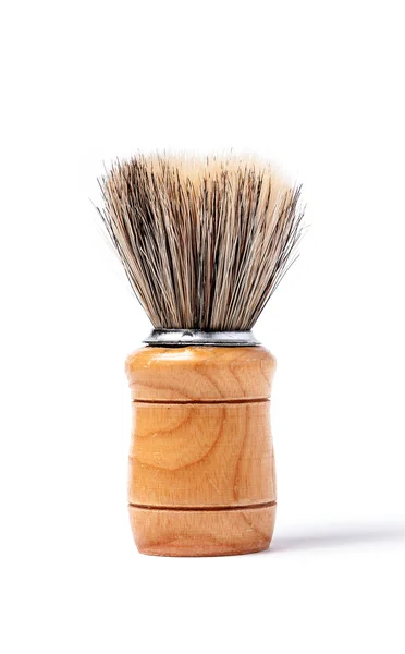 Old shaving brush isolated on white background — Stock Photo, Image