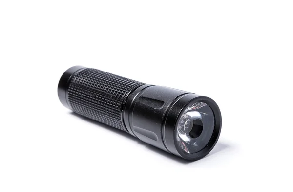 Close up shot flashlight on isolate white background Royalty Free Stock Photos