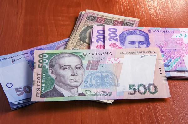乌克兰纸币背景特写 — 图库照片