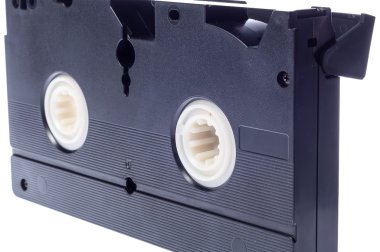 Beyaz arka plan üzerinde izole video kaset