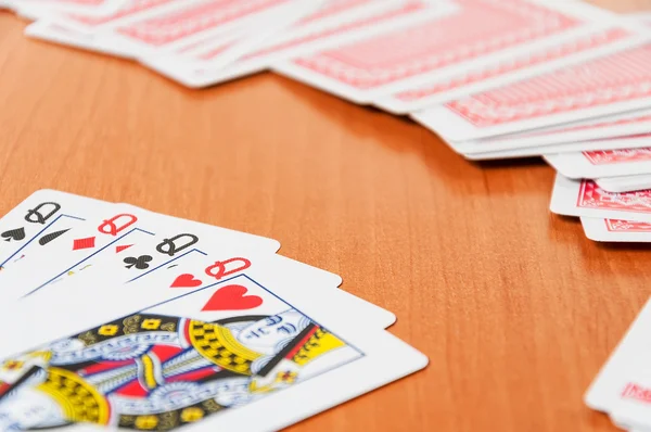 扑克筹码和泛型打牌 — 图库照片