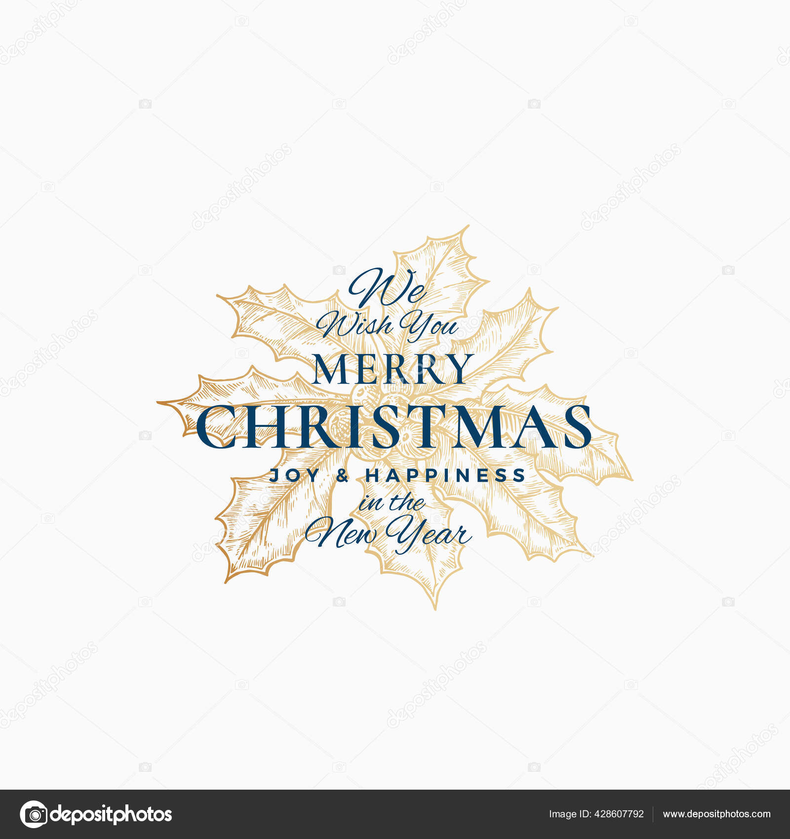 メリークリスマス抽象ベクトルレトロラベル ロゴ サインまたはカードテンプレート ベリーと葉のスケッチのイラストで手描きの大きな黄金のホリーブランチヴィンテージタイポグラフィ ストックベクター C Createvil メリークリスマス抽象ベクトルレトロラベル ロゴ サインまたはカードテンプレート ベリーと葉のスケッチのイラストで手描きの大きな黄金のホリーブランチヴィンテージタイポグラフィ ストックベクター C Createvil