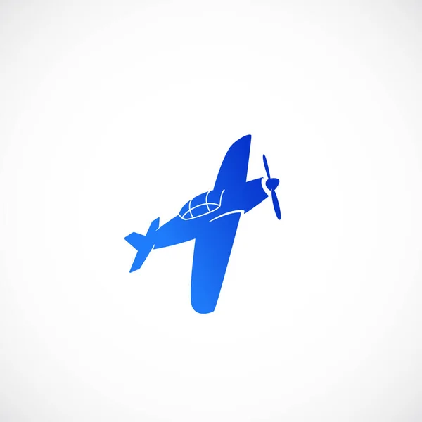 Simple Fat Style Vector Airplane Icon oder Symbol. Isoliert — Stockvektor