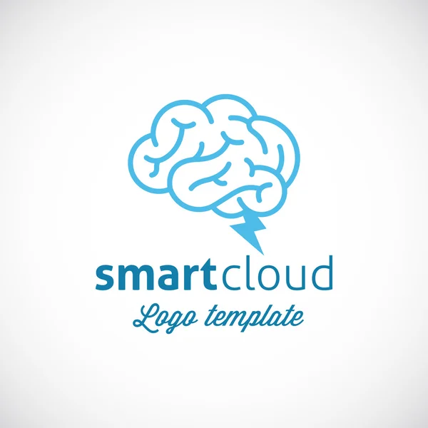 Modello di logo vettoriale astratto Smart Cloud — Vettoriale Stock