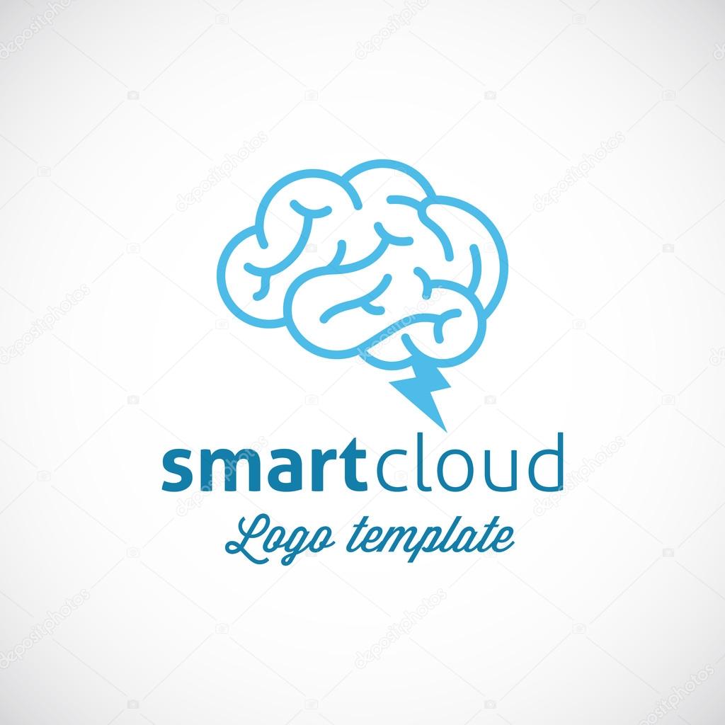 Smart Cloud Abstract Vector Logo Template