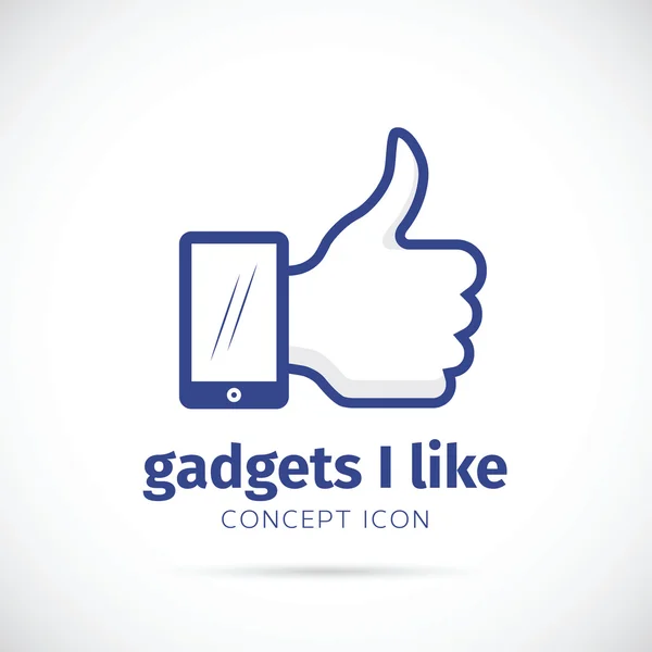 Ik hou van Gadgets pictogram — Stockvector