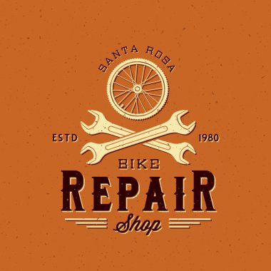 Retro sektörlerine onarım vektör etiket veya Logo şablonu