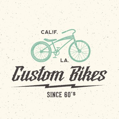 Custom Bicycle Retro Vector Label or Logo Template clipart