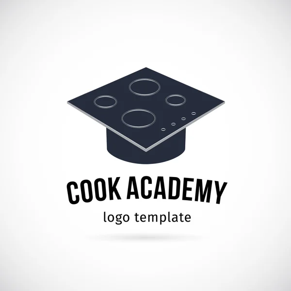 Templat Vektor Abstrak Akademi Cook Logo - Stok Vektor