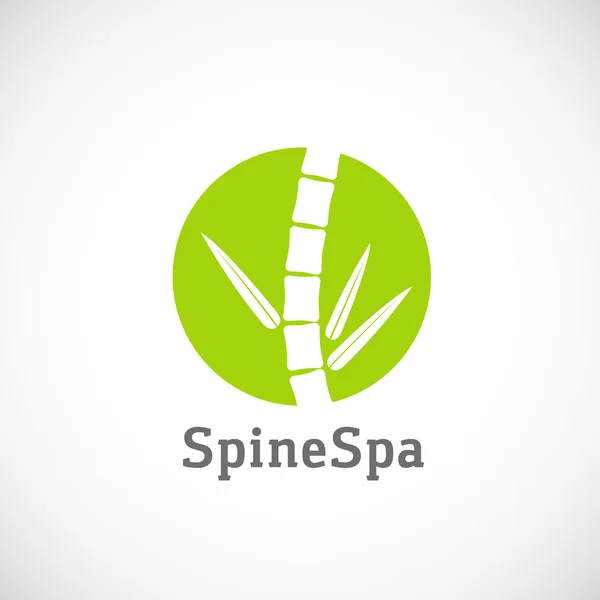 Spine Spa Abstract Vector Concept Icon or Logo Template — Stock Vector