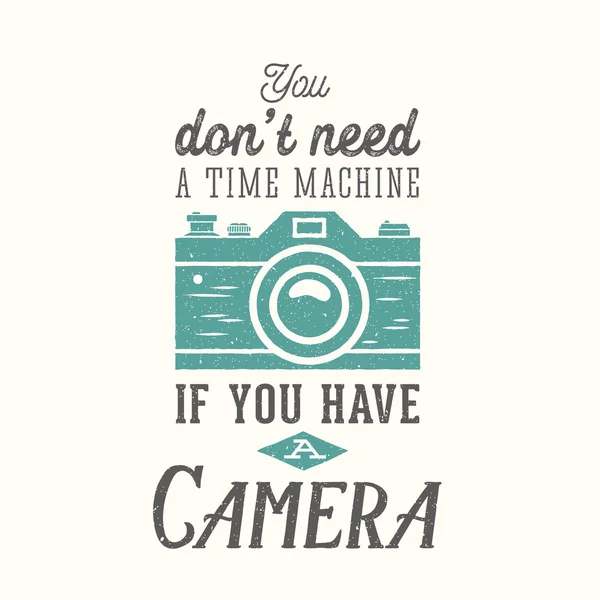 Fotografía de cámara vintage Vector Quote, Label, Card or a Logo Template with Retro Typography and Texture — Vector de stock