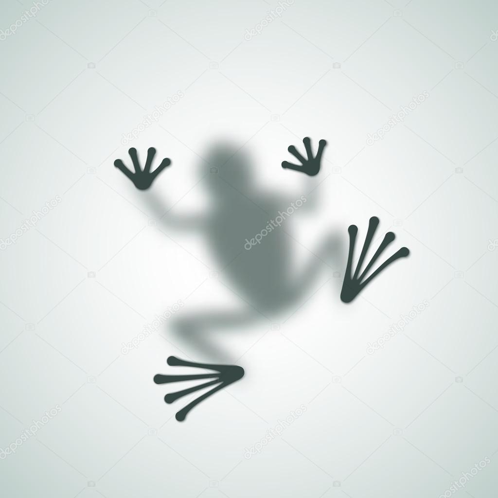 Diffuse Frog Silhouette Shadow Abstract Vector Image.