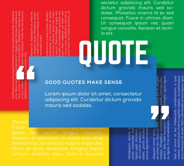 Rectangle Motivation Quote Template Vector Color Background with Realistic Soft Shadows. Good for Inspiration Texts or Any Information. Horizontal Layout. — Stockový vektor