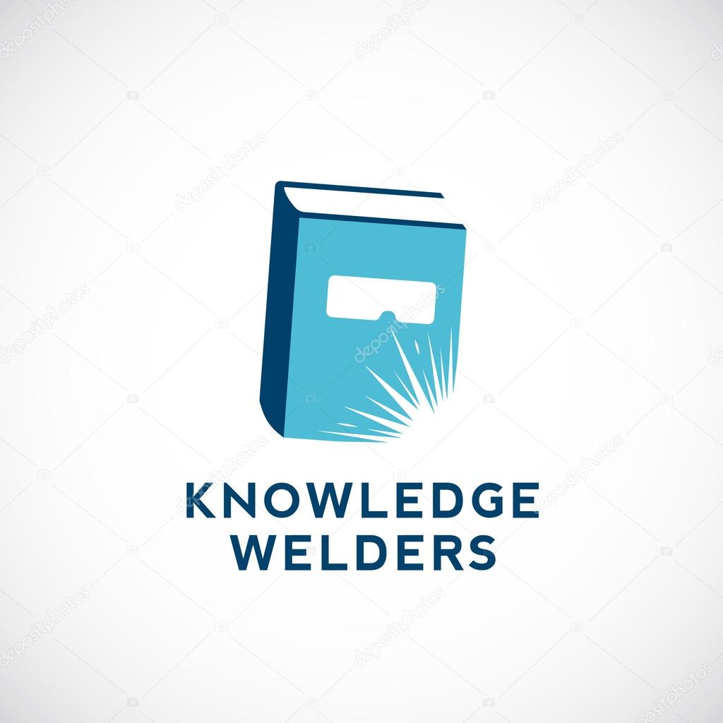 Knowledge Welders Education Abstract Vector Sign, Symbol or Logo Template.