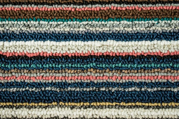 Kleurrijke Gestreepte Geweven Textuur Van Wol — Stockfoto