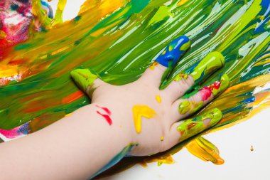 Picture drawn by a child's palm