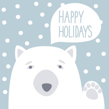 Kutup ayısı ile tebrik kartı