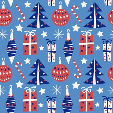 Kış ve yılbaşı Tema için dikişsiz arka plan