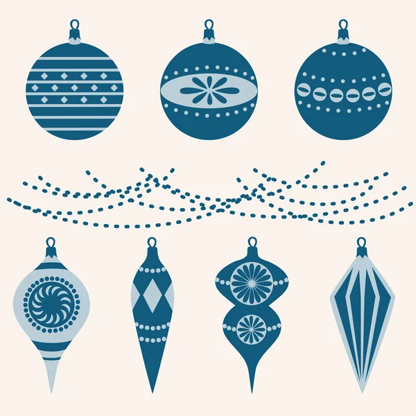 Decorative elements for Christmas and New Year — Stock Vector