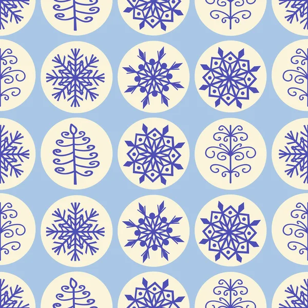 Fond sans couture flocons de neige pour le thème de Noël — Image vectorielle