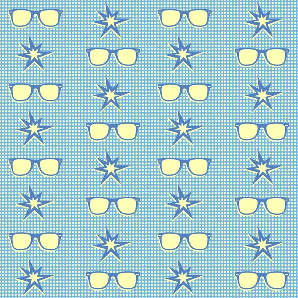 Patrón de verano con gafas de sol — Vector de stock