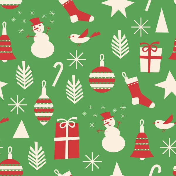 Fundo sem costura para o inverno e tema de Natal —  Vetores de Stock