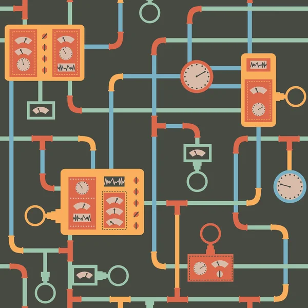 Steampunk arka plan. Endüstriyel seamless modeli