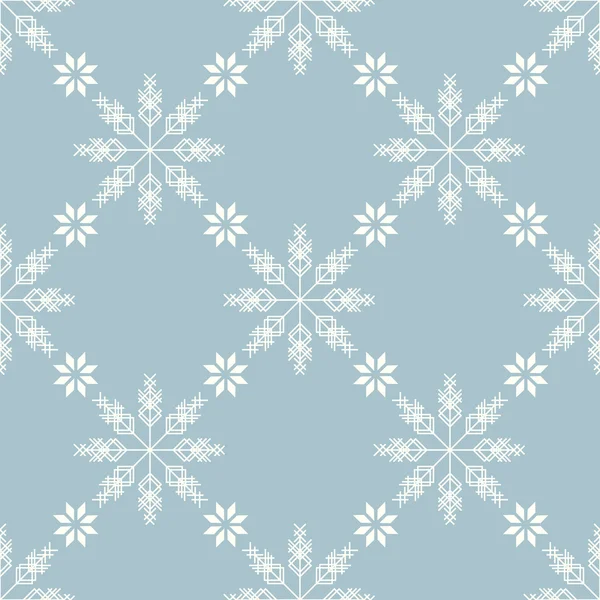 Fondo de copos de nieve sin costuras para el tema de Navidad — Vector de stock