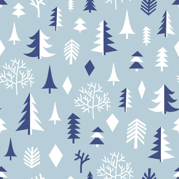 Inconsútil bosque de invierno de fondo — Vector de stock