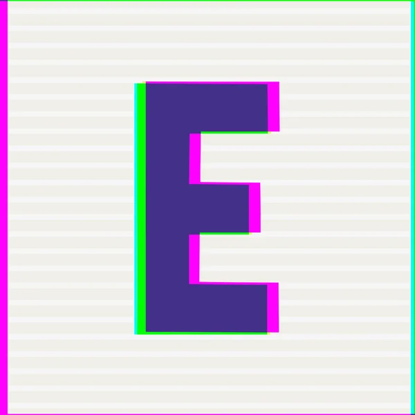 Lettertype type brief E — Stockvector
