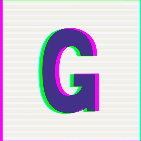 Font typ bokstaven G — Stock vektor