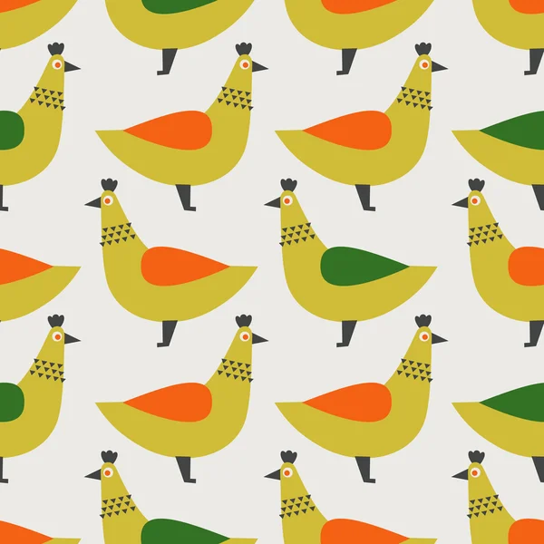 Patrón sin costura con pájaros — Archivo Imágenes Vectoriales