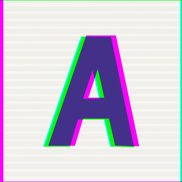 Font typ bokstaven A — Stock vektor