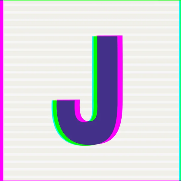 Font typ bokstaven J — Stock vektor