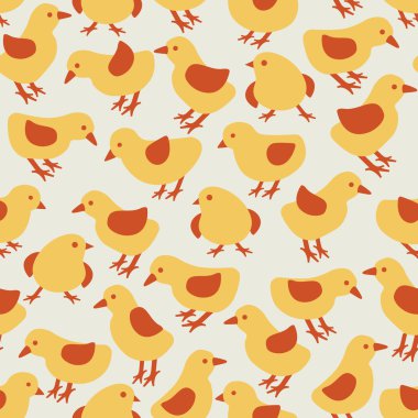 Sevimli civciv ile Seamless Modeli