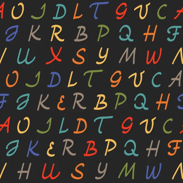 Naadloze patroon met de hand getekende brieven — Stockvector