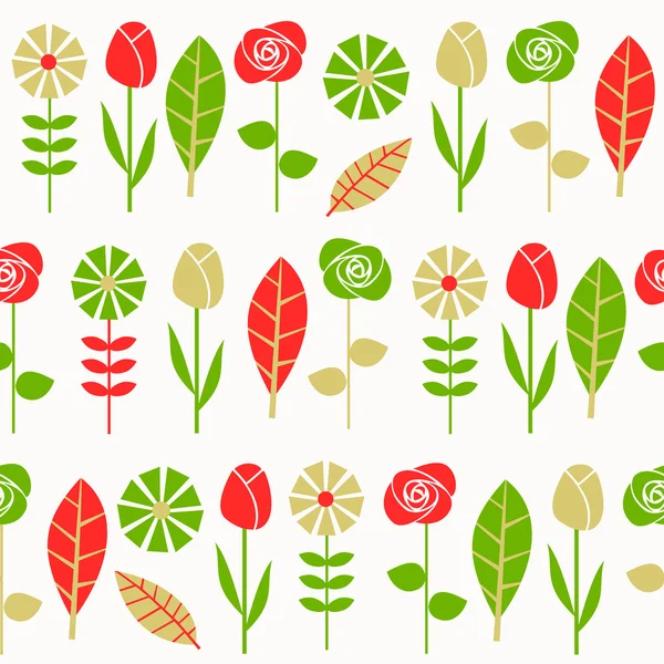 Seamless pattern with flowers — Stock Vector