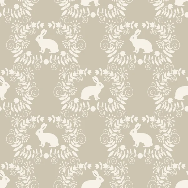 Sevimli beyaz tavşan ile Seamless Modeli